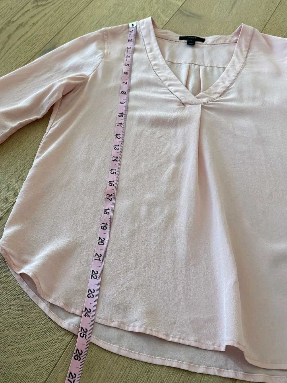 J. Crew 100% Silk V-neck Blouse Dusty Petal Size 6